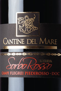 cantine del mare campi flegrei sorbo rosso riserva etichetta