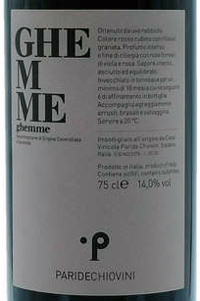 Paride Chiovini ghemme